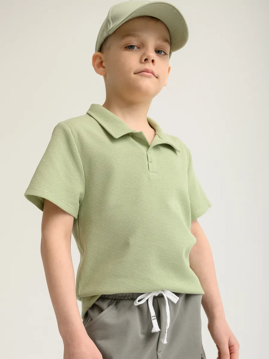 Футболка для мальчика   (104/30, зелёный)