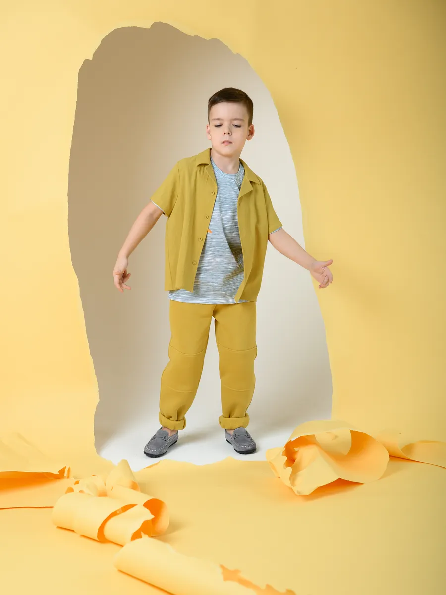 Рубашка для мальчика  (98/28, желтый)