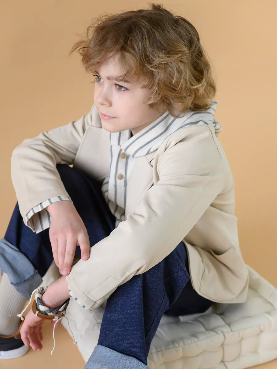 Жакет для мальчика (116/32, льняной)