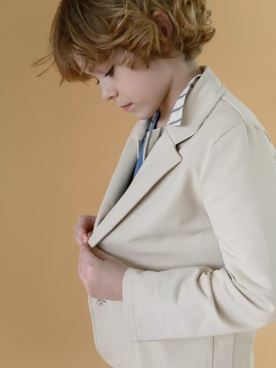 Жакет для мальчика (116/32, льняной)