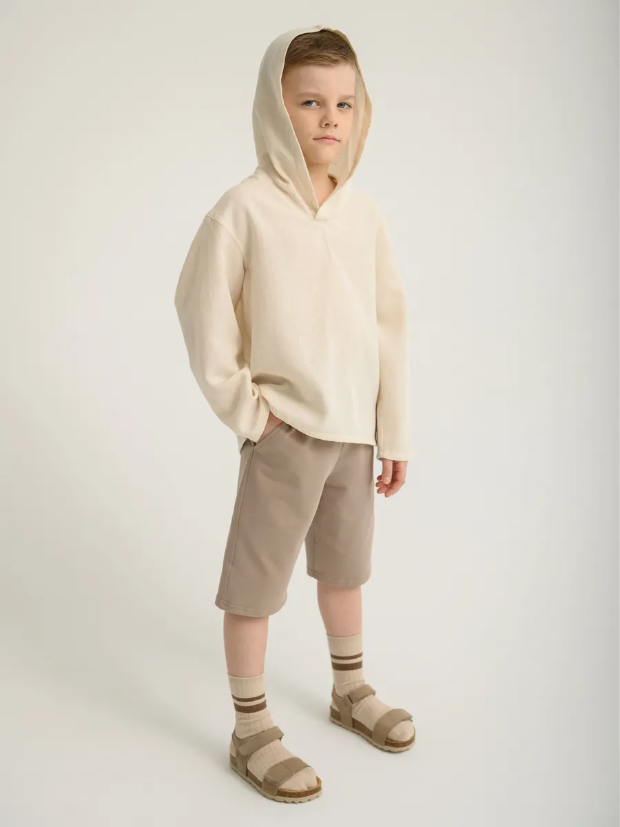Туника с капюшоном  (104/30, экрю)