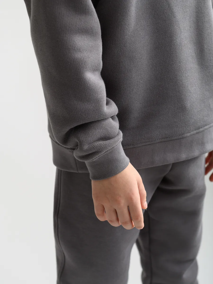 Свитшот утепленный (104/30, тем.серый)