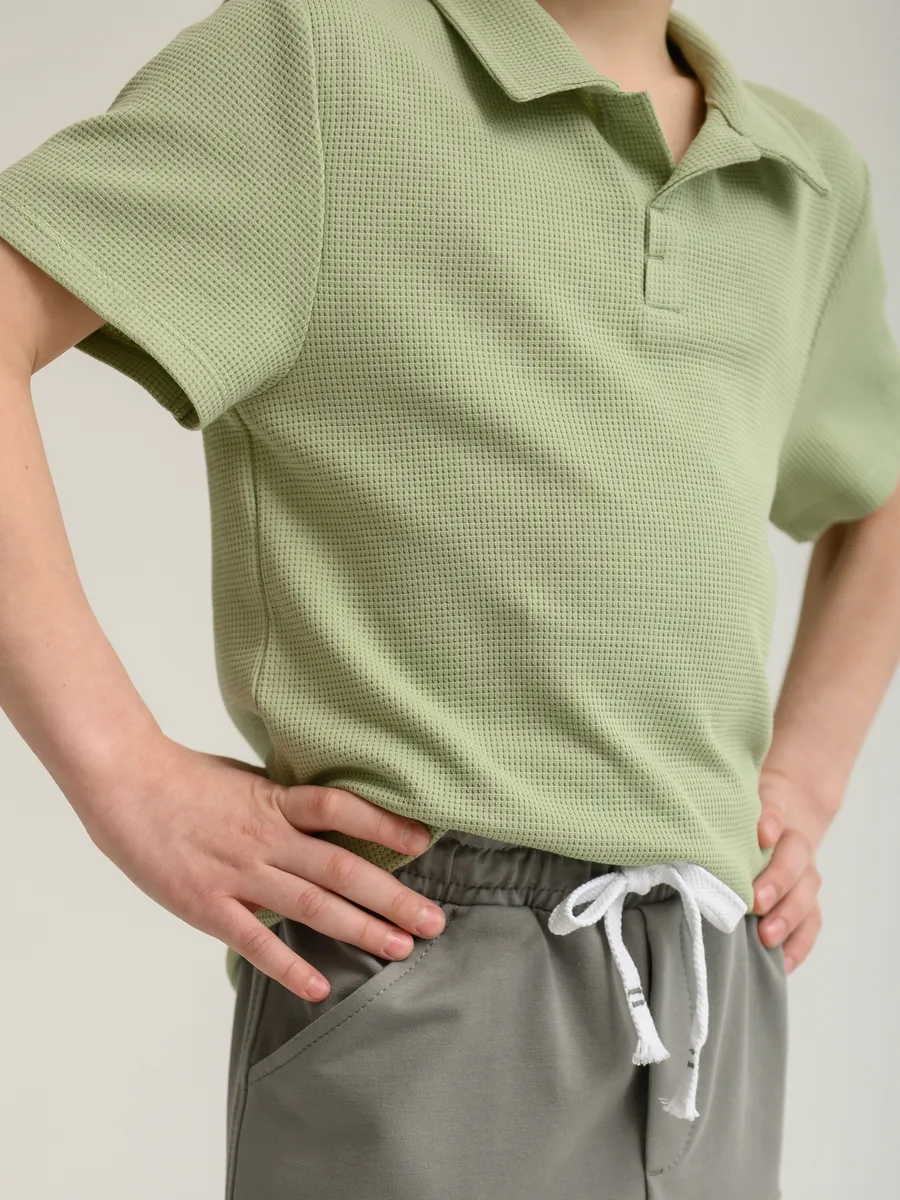 Футболка для мальчика   (104/30, зелёный)