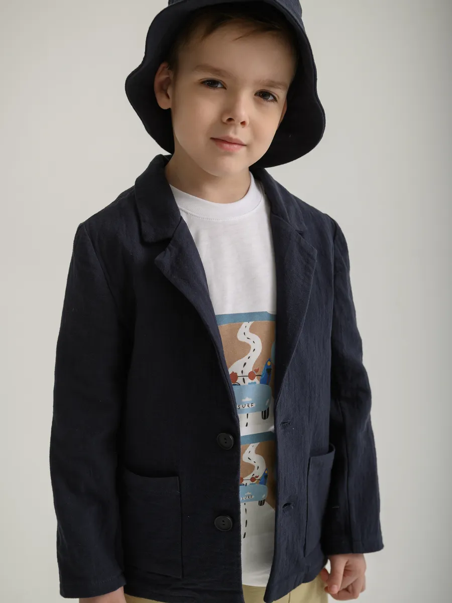 Жакет для мальчика (116/32, тем.синий)