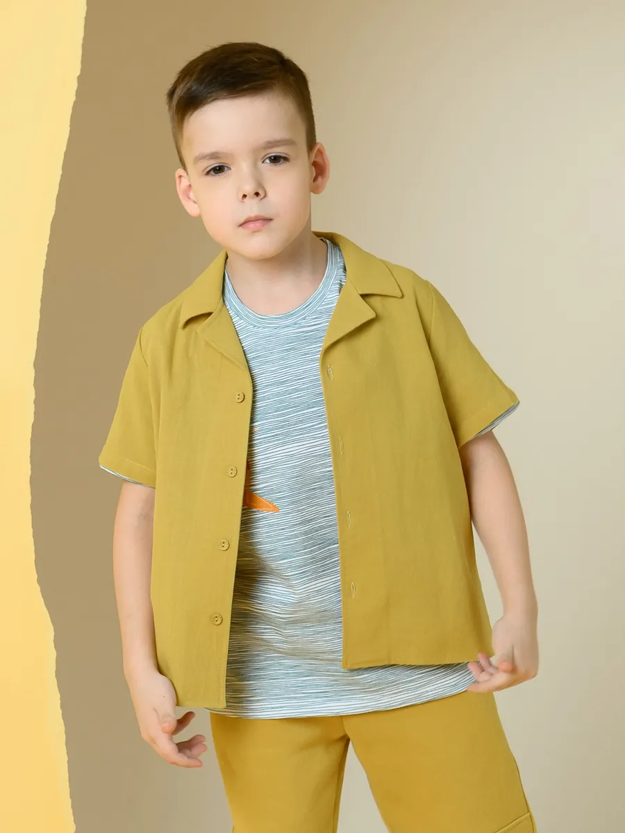 Рубашка для мальчика  (98/28, желтый)