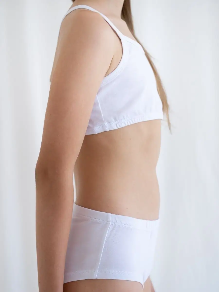 Трусы слипы для девочки (128-134/34, Белый)