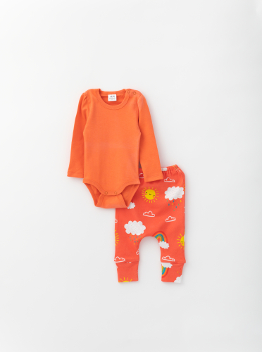 Комплект два предмета кораловый