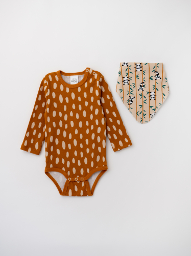 Боди и слюнявчик комплект для малыша