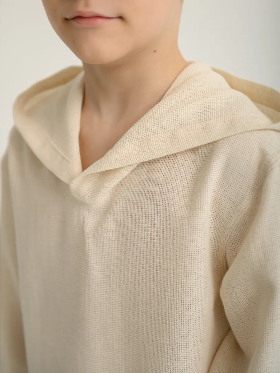 Туника с капюшоном  (104/30, экрю)