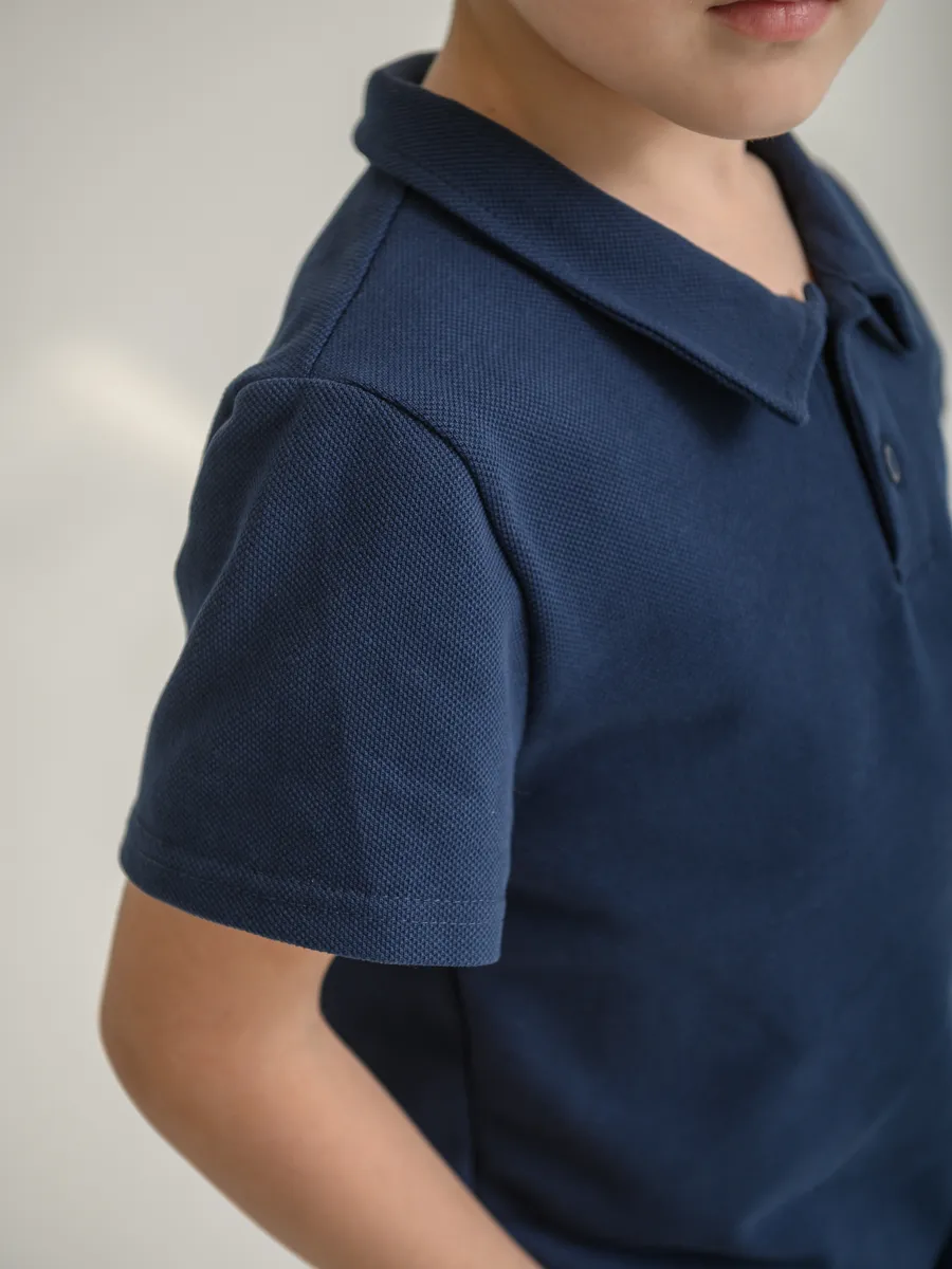 Футболка для мальчика   (104/30, тем.синий)