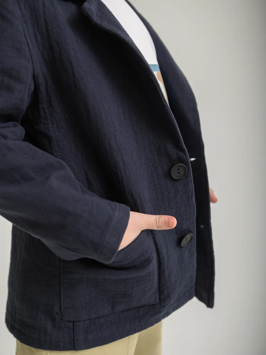 Жакет для мальчика (116/32, тем.синий)