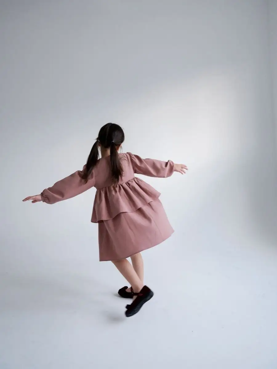 Платье хлопковое сухая роза (104/30, Розовый)