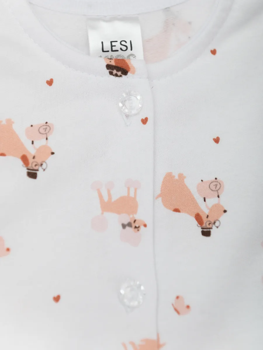 Пижама для девочки утепленная (104/30, белый)