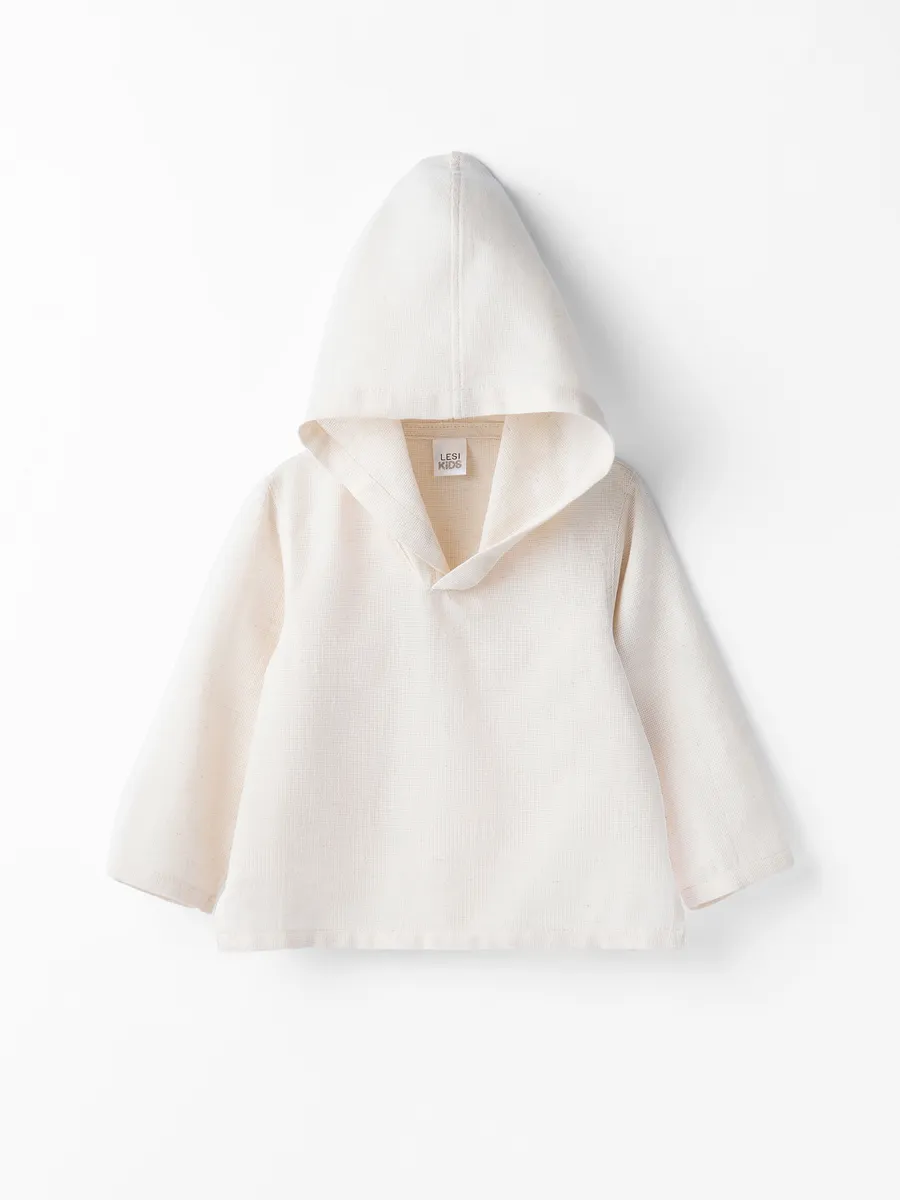 Туника с капюшоном  (104/30, экрю)