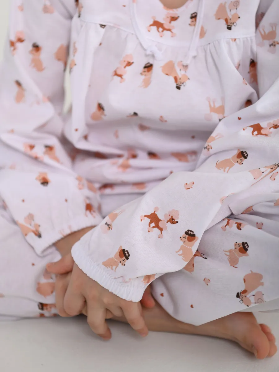 Пижама из тонкого хлопка (122/32, белый)