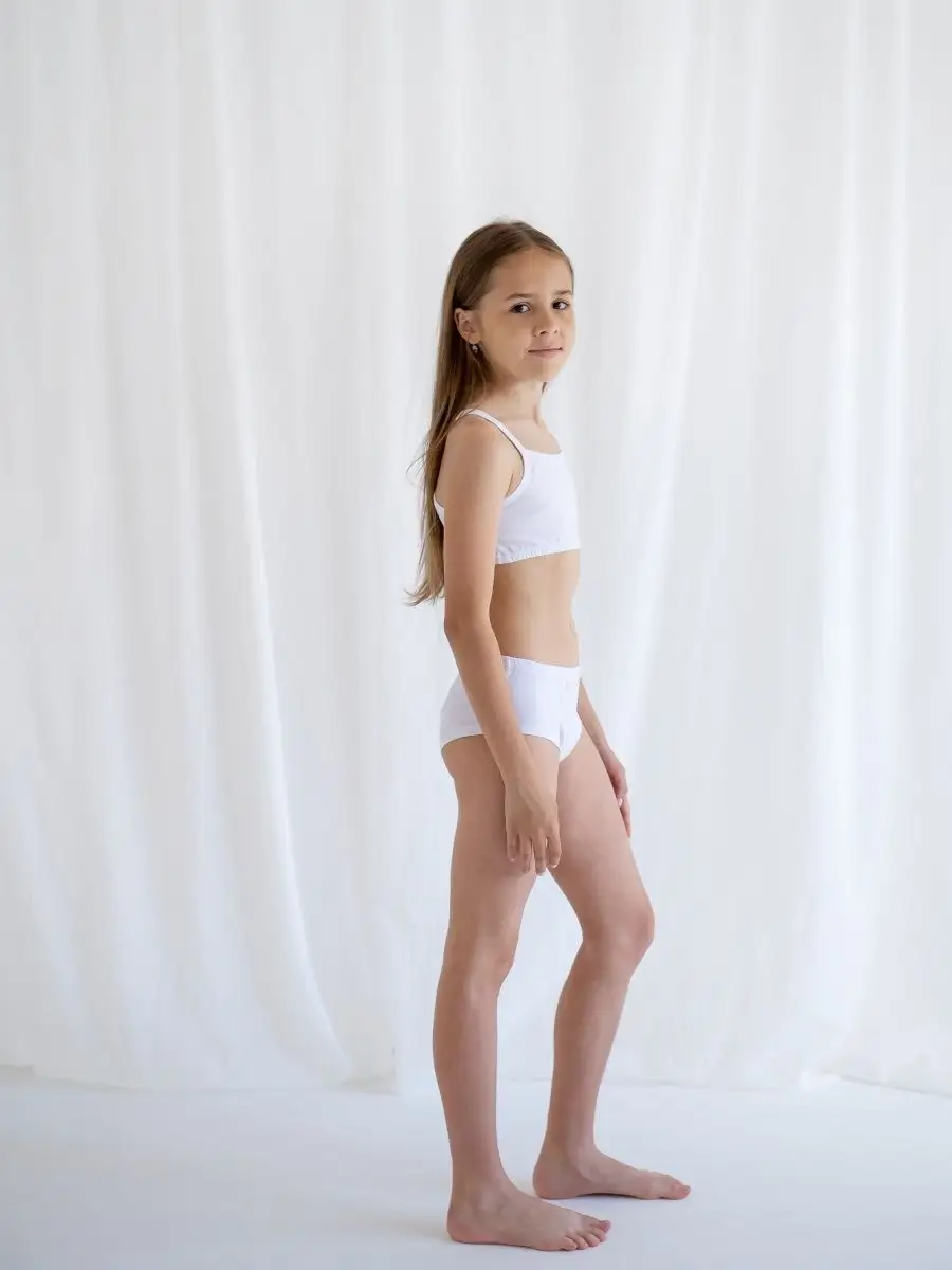 Трусы слипы для девочки (128-134/34, Белый)