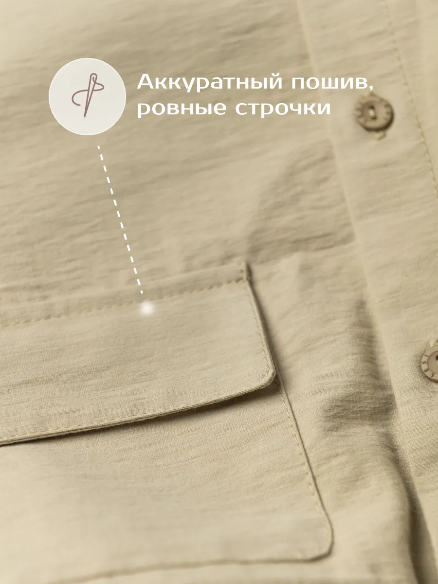 Рубашка хлопковая с капюшоном (104/30, оливковый)