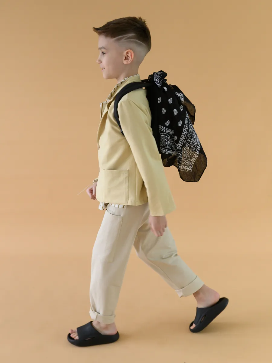 Жакет для мальчика (116/32, бежевый)