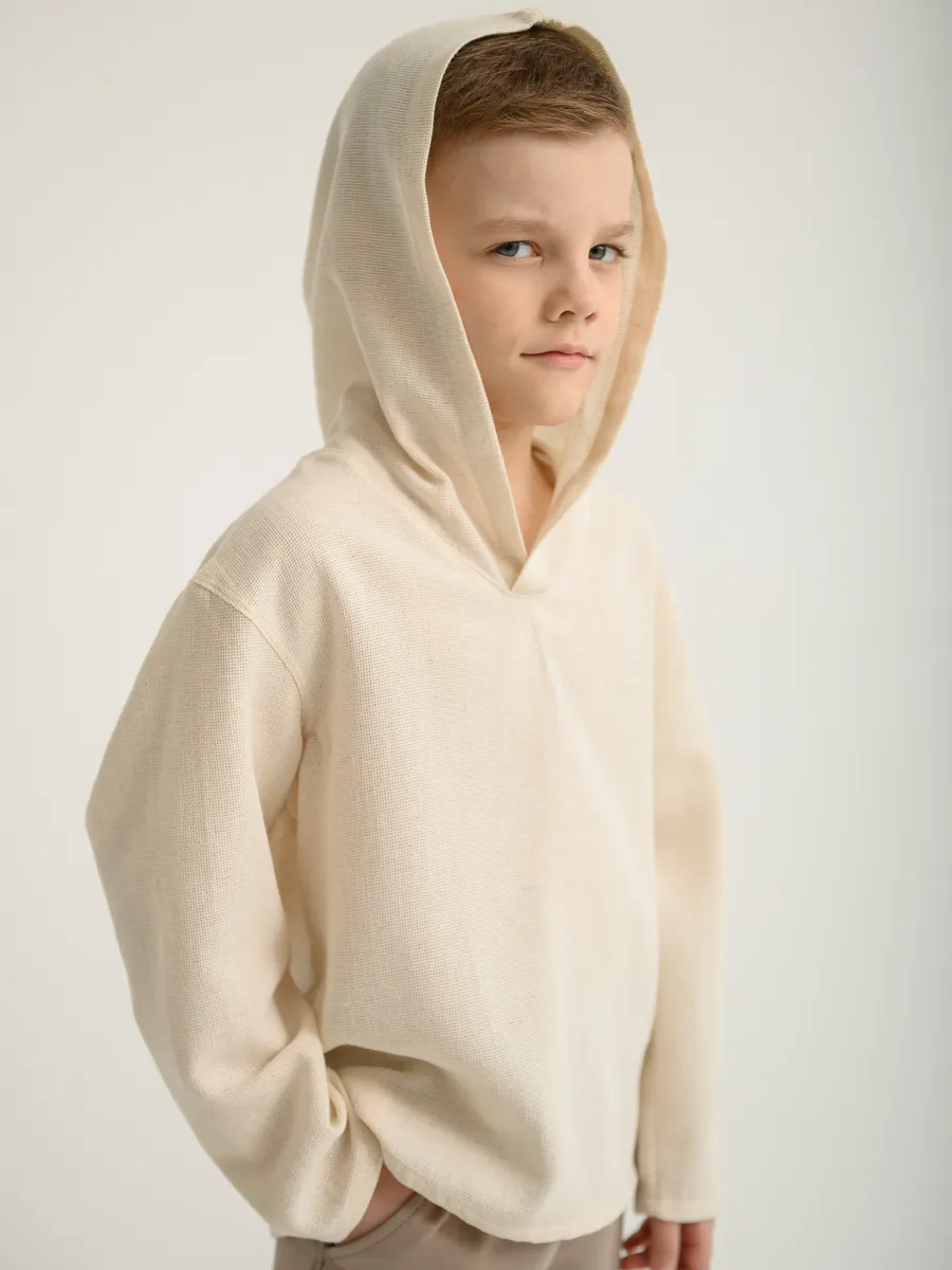 Туника с капюшоном  (104/30, экрю)