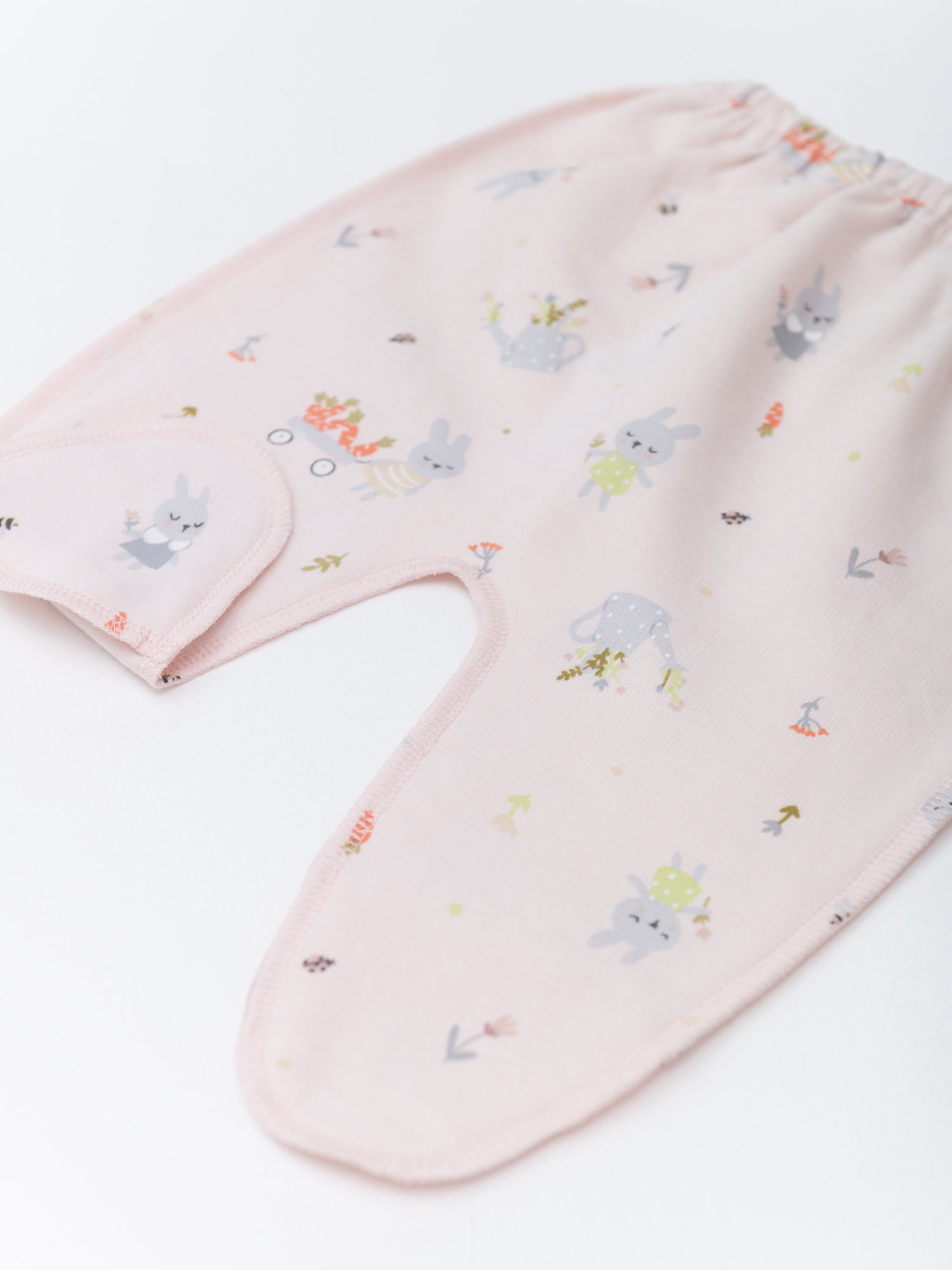 Ползунки со следом утеплённые (68/22, розовый)