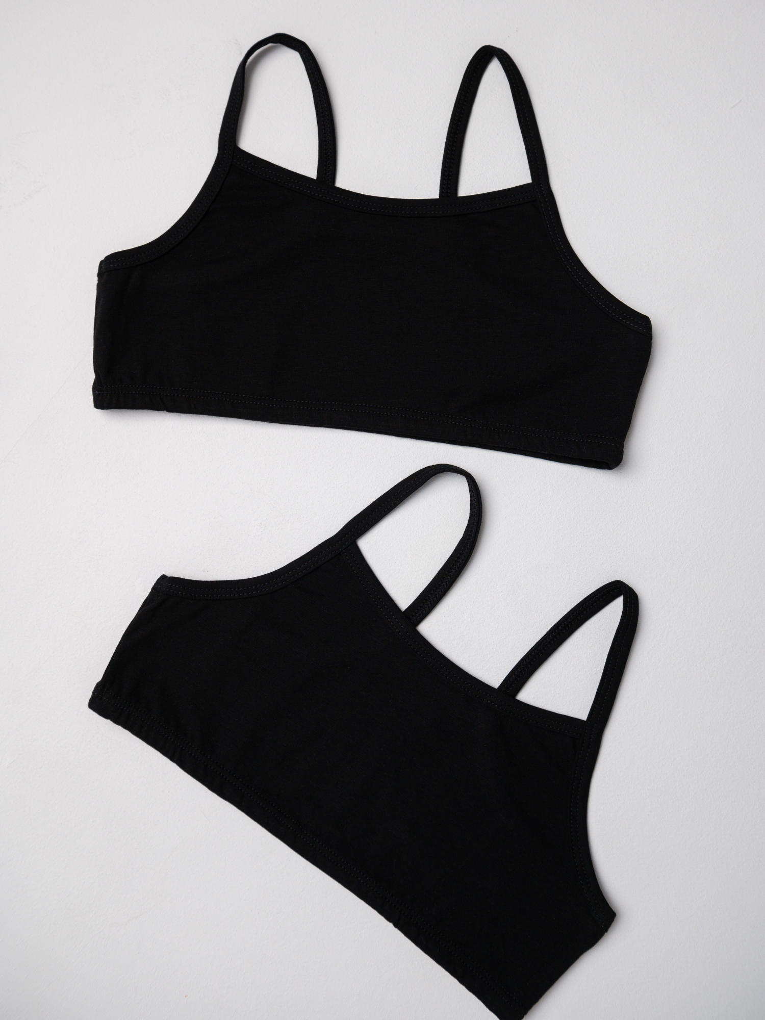 Топ бельевой для девочки (158/40, Черный)