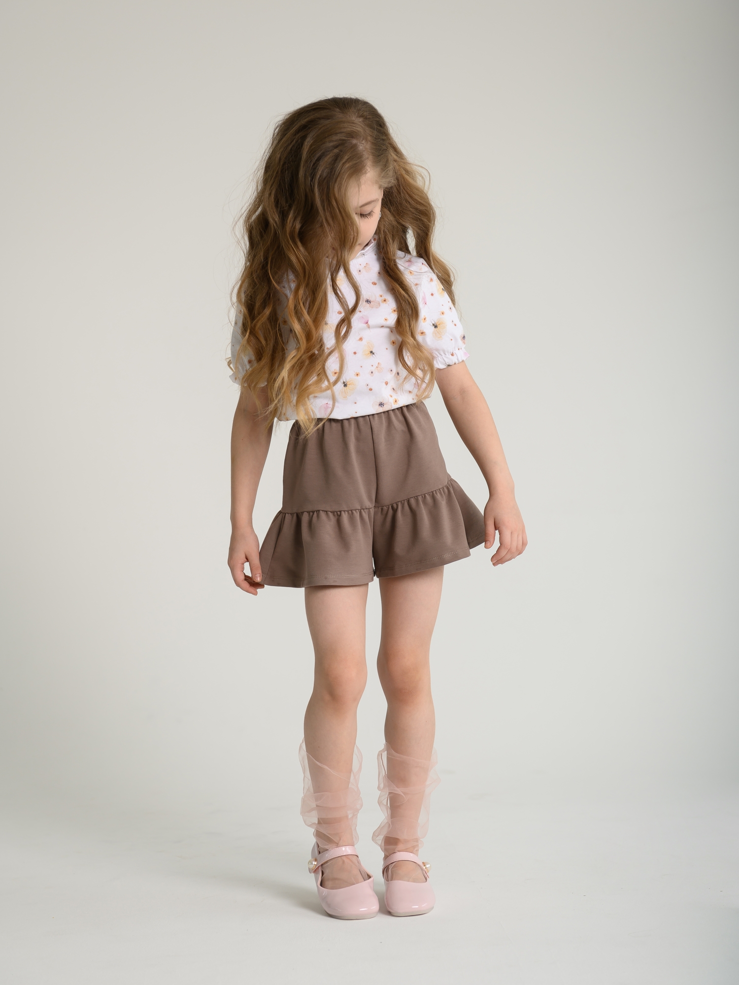 Шорты юбка  (104/30, мокко)