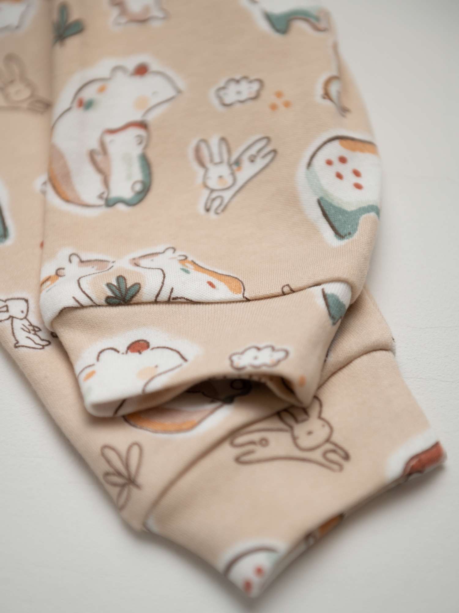 Штанишки для малышей из хлопкого интерлока  (80/24, Бежевый)