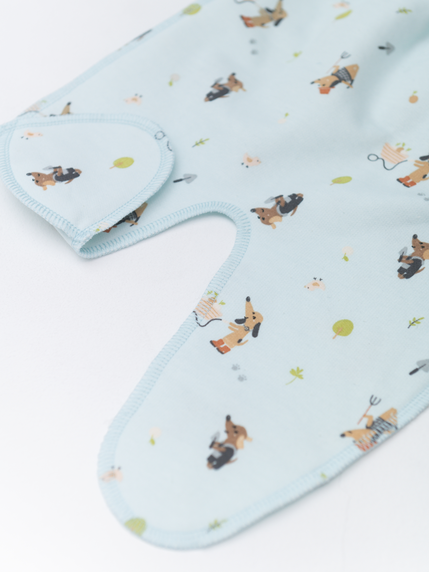 Ползунки со следом утеплённые (62/20, голубой)