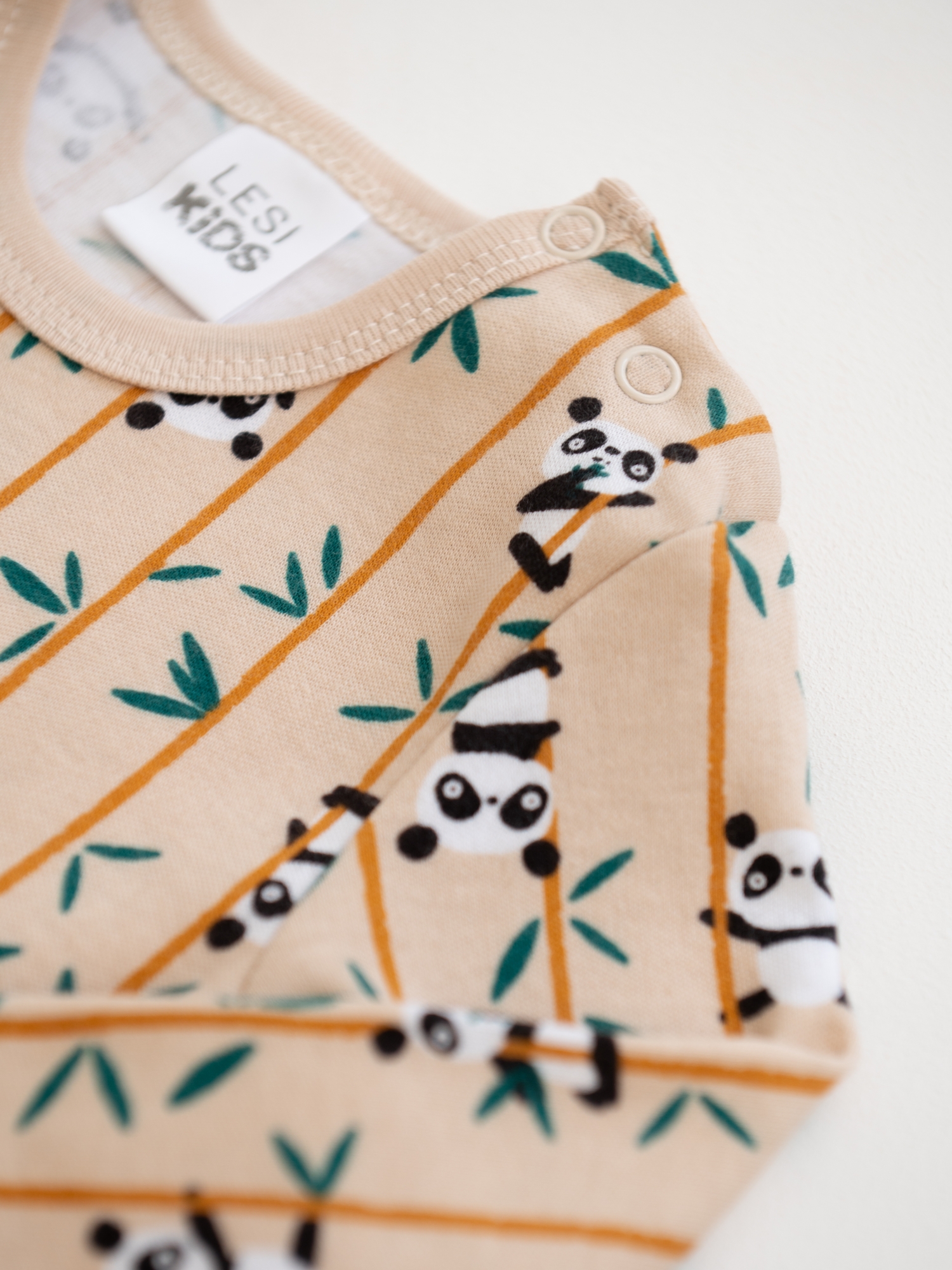 Боди и слюнявчик комплект для малыша (62/20, Бежевый)