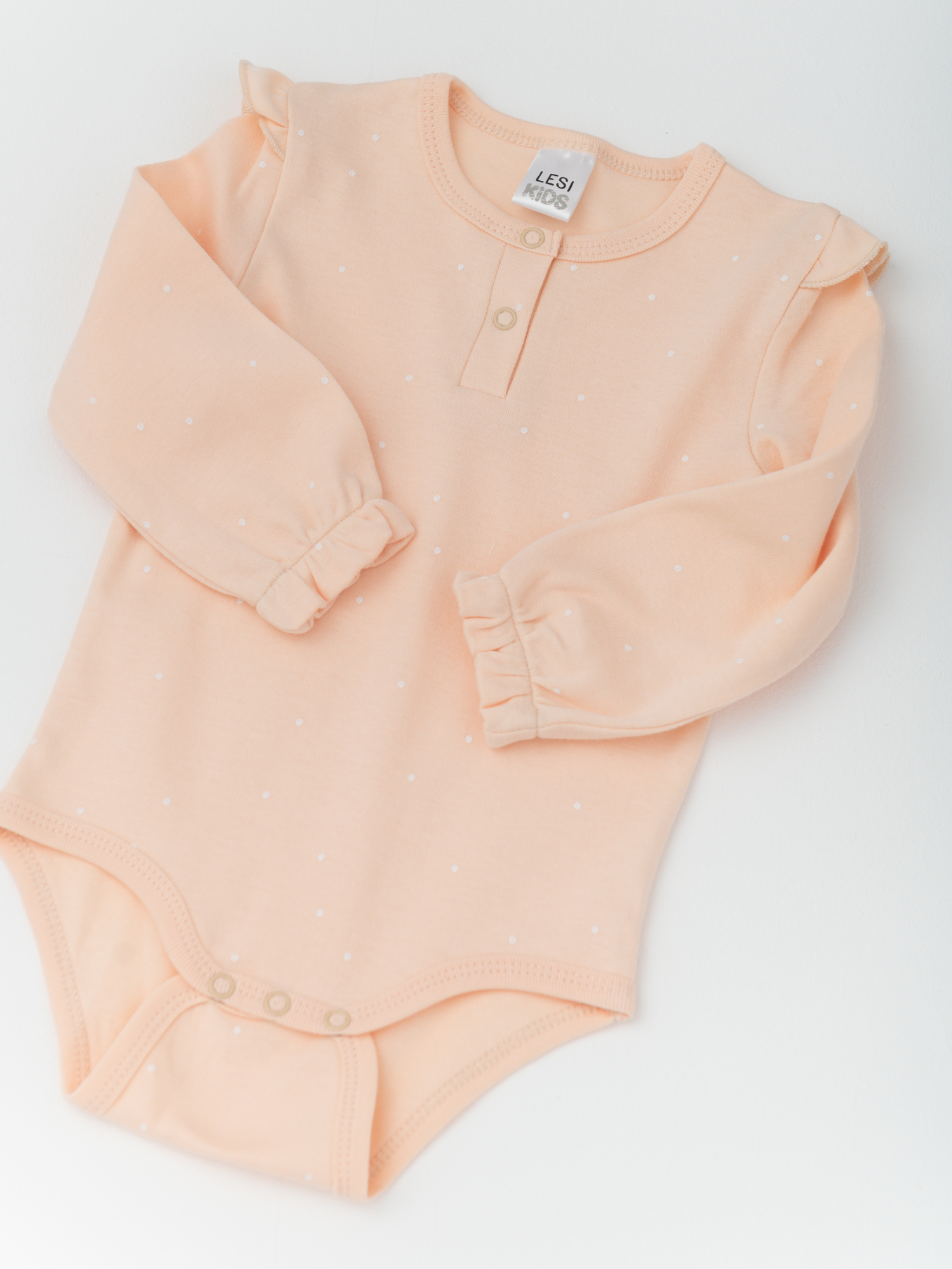 Набор боди для девочки 2шт (74/22, бел/персик)