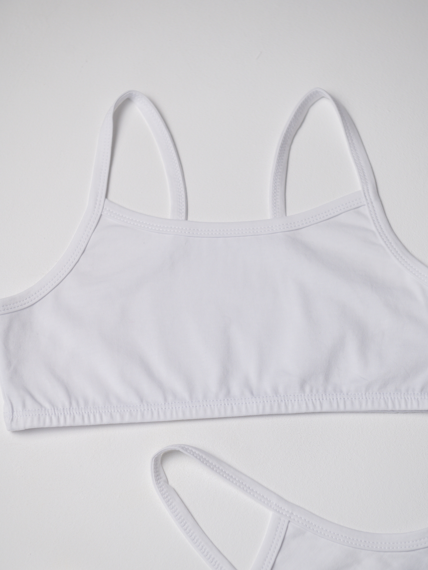 Топ бельевой для девочки (140/36, Белый)