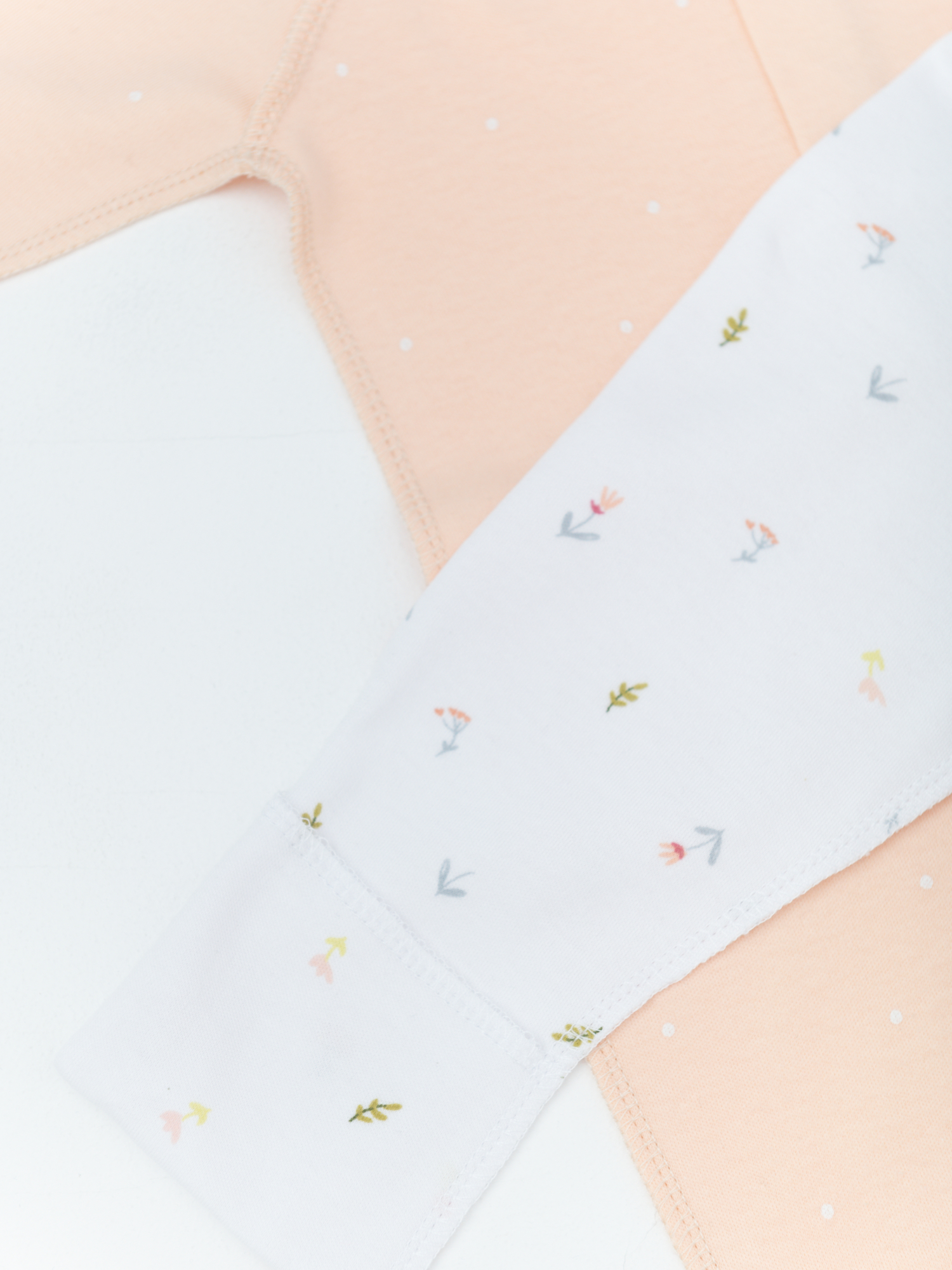 Комбинезон для новорожденных 2 шт. (56/18, бел/персик)