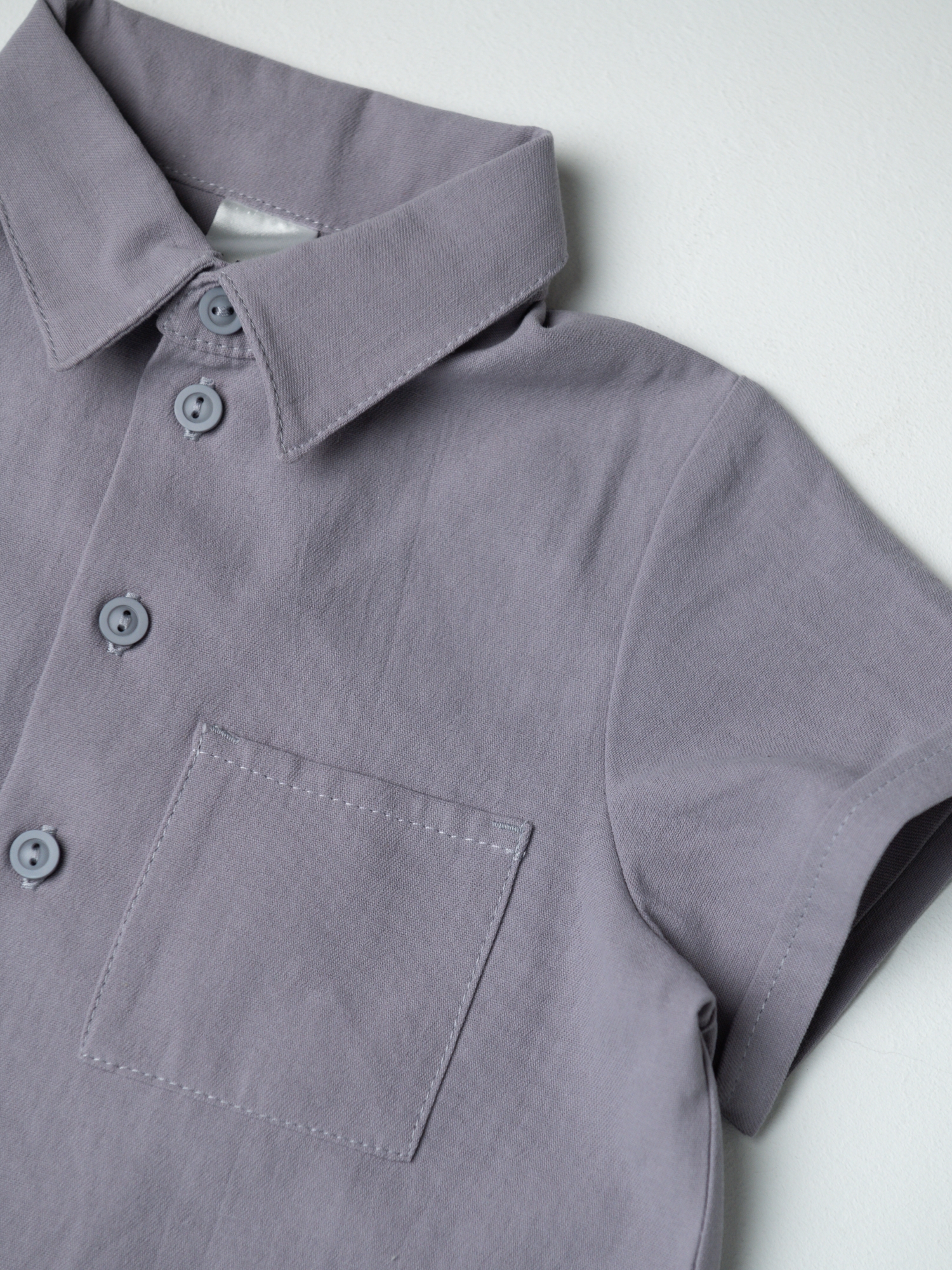 Рубашка для мальчика (98/28, Серый)