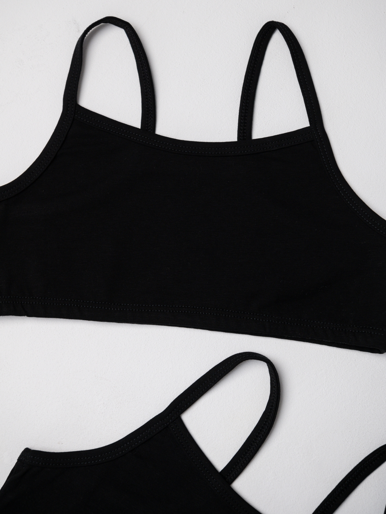 Топ бельевой для девочки (158/40, Черный)