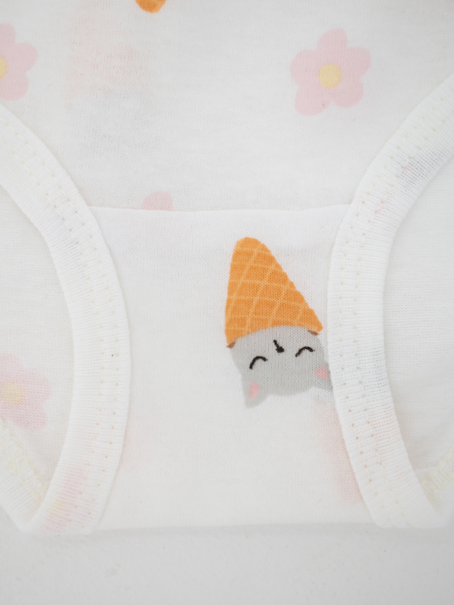 Трусы для девочки хлопковые (110/30, Белый/рожок)