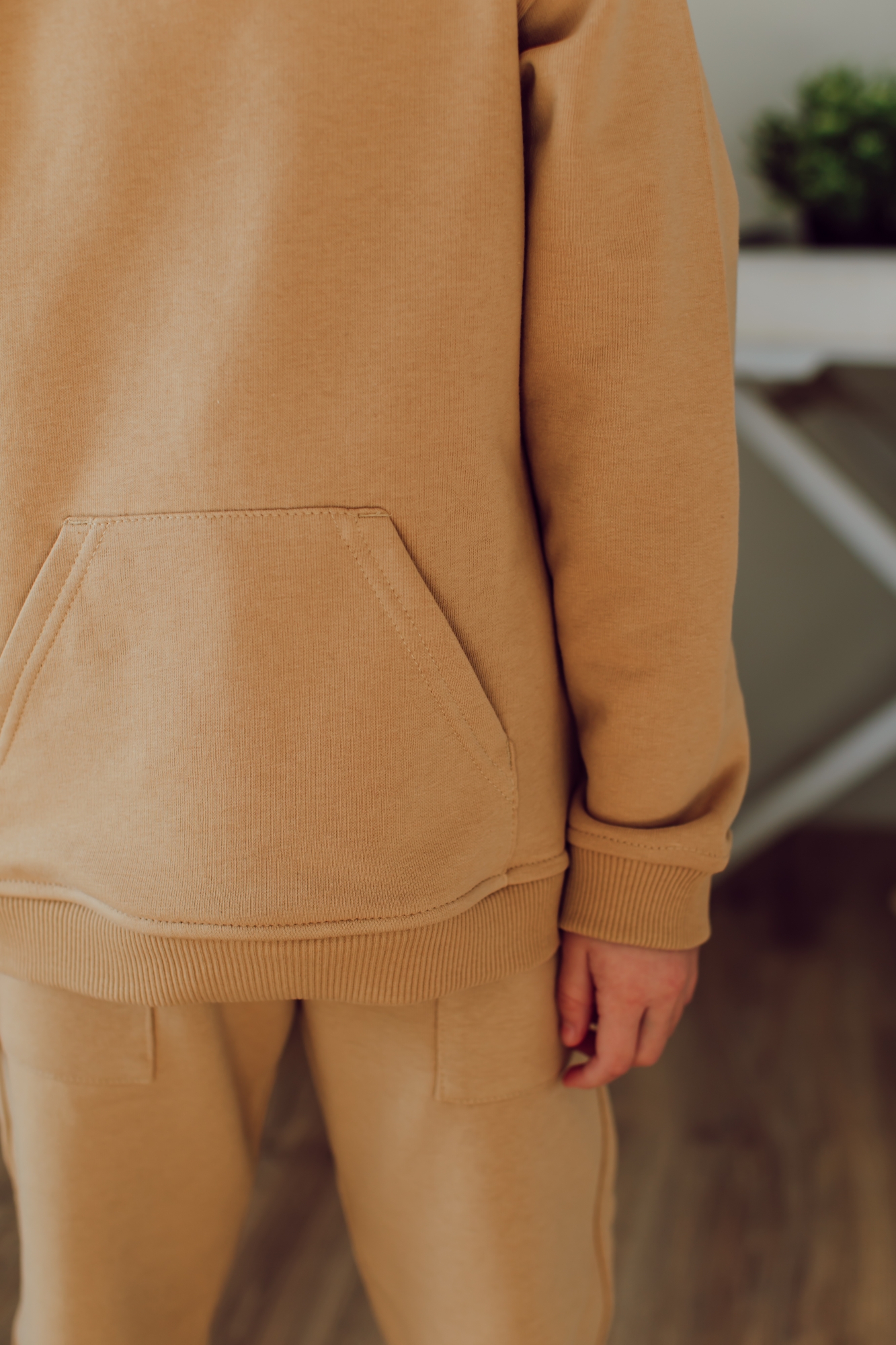 Костюм свитшот+брюки песочный (98/28, Песочный)