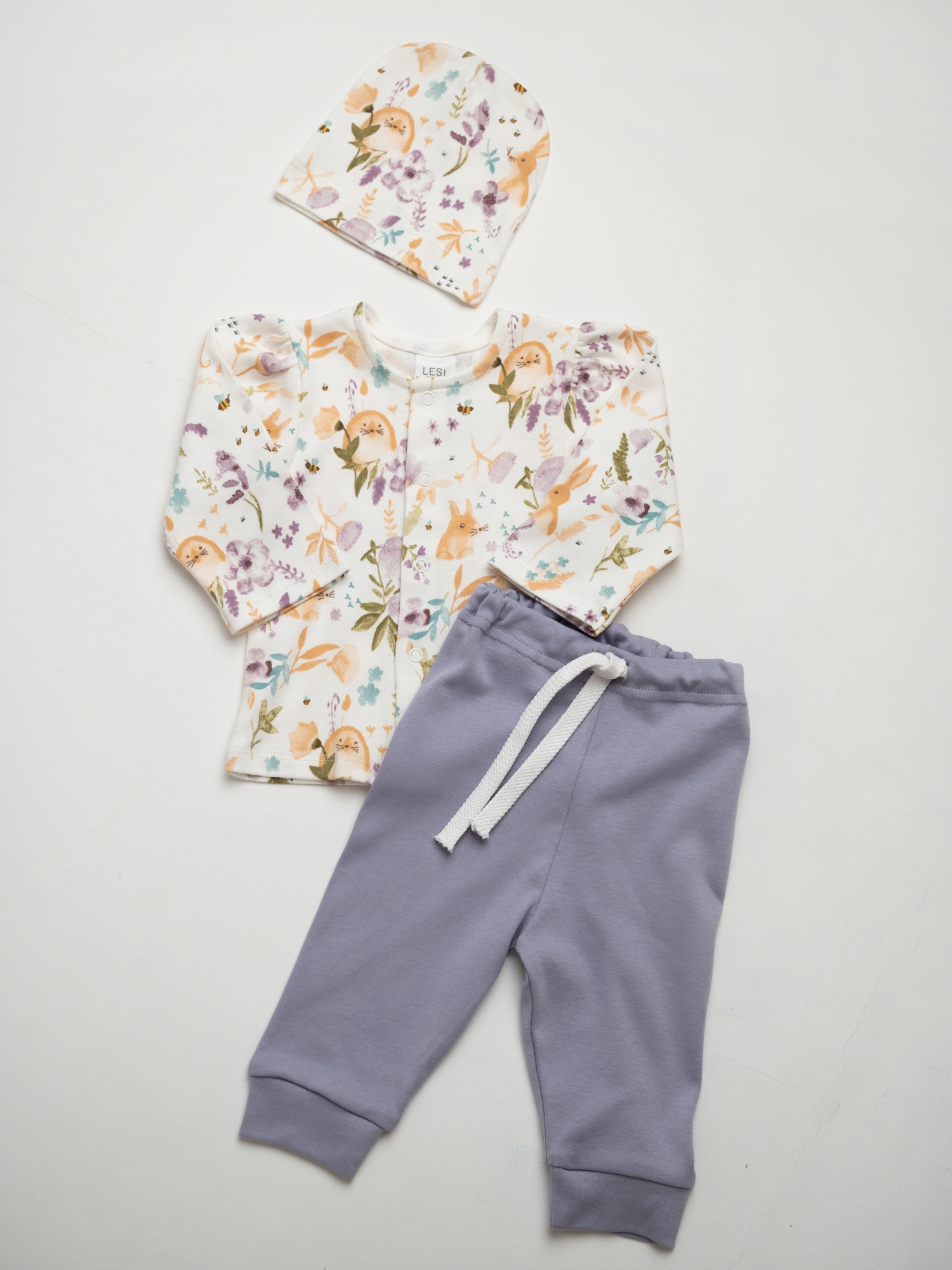 Штанишки для малышей из хлопкого интерлока  (68/22, Лиловый)