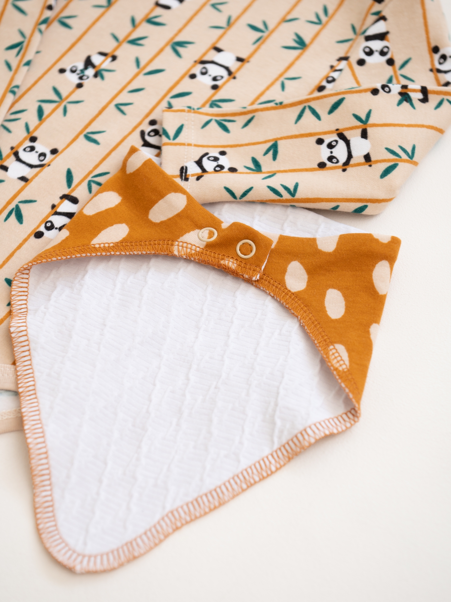 Боди и слюнявчик комплект для малыша (62/20, Бежевый)