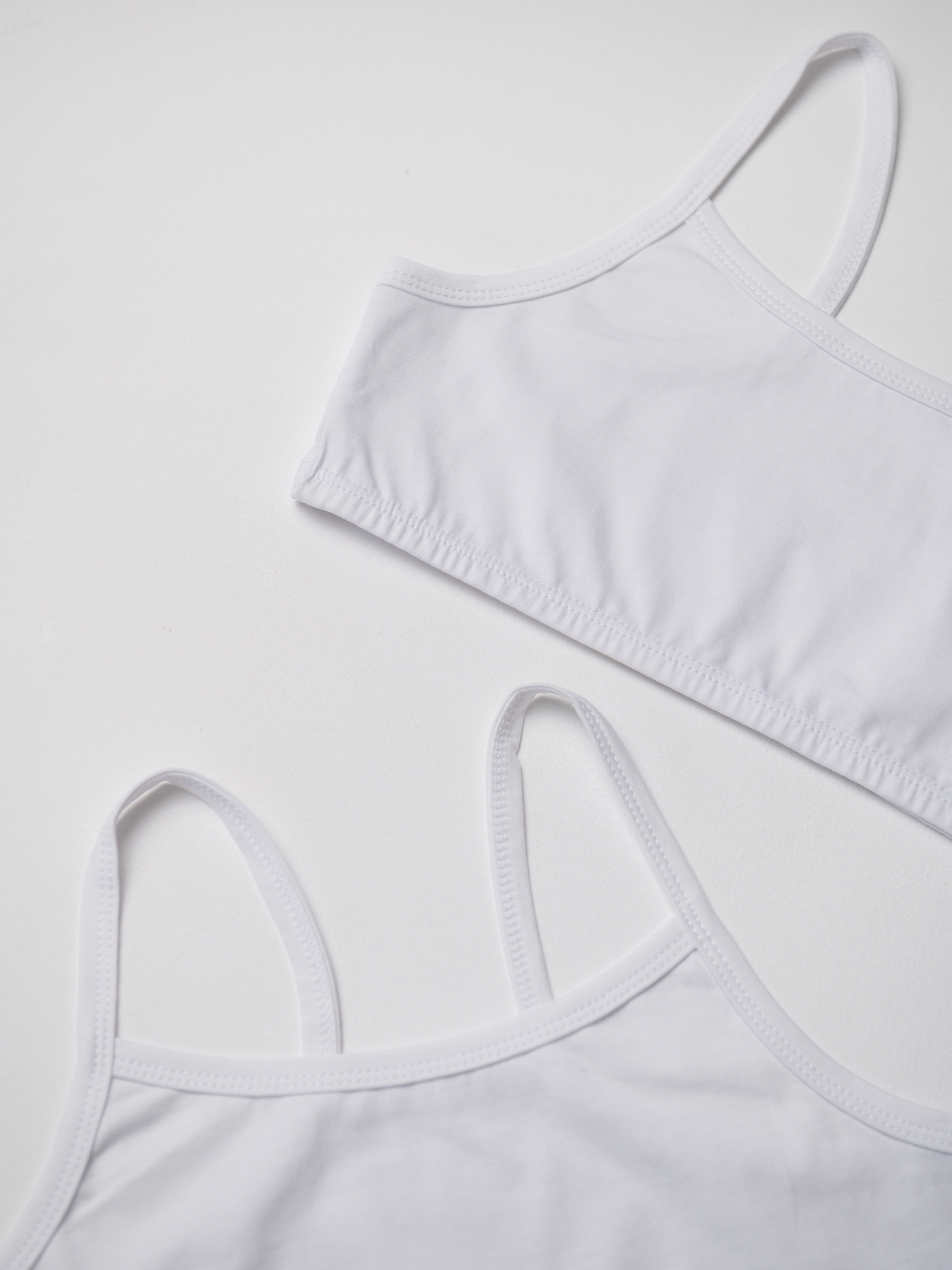 Топ бельевой для девочки (140/36, Белый)