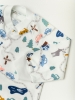 Кофточка на кнопках  (74/22, белый/дороги)