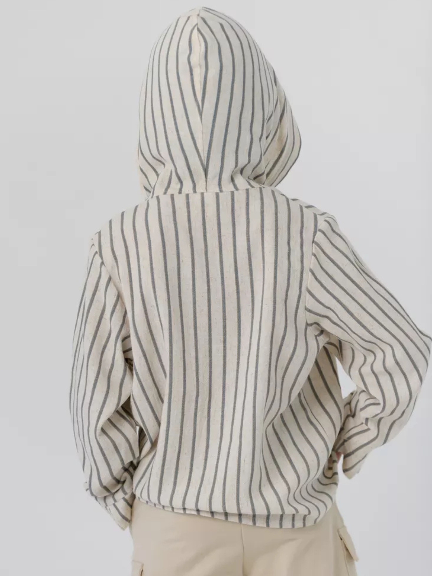 Туника с капюшоном  (116/32, синий/беж)