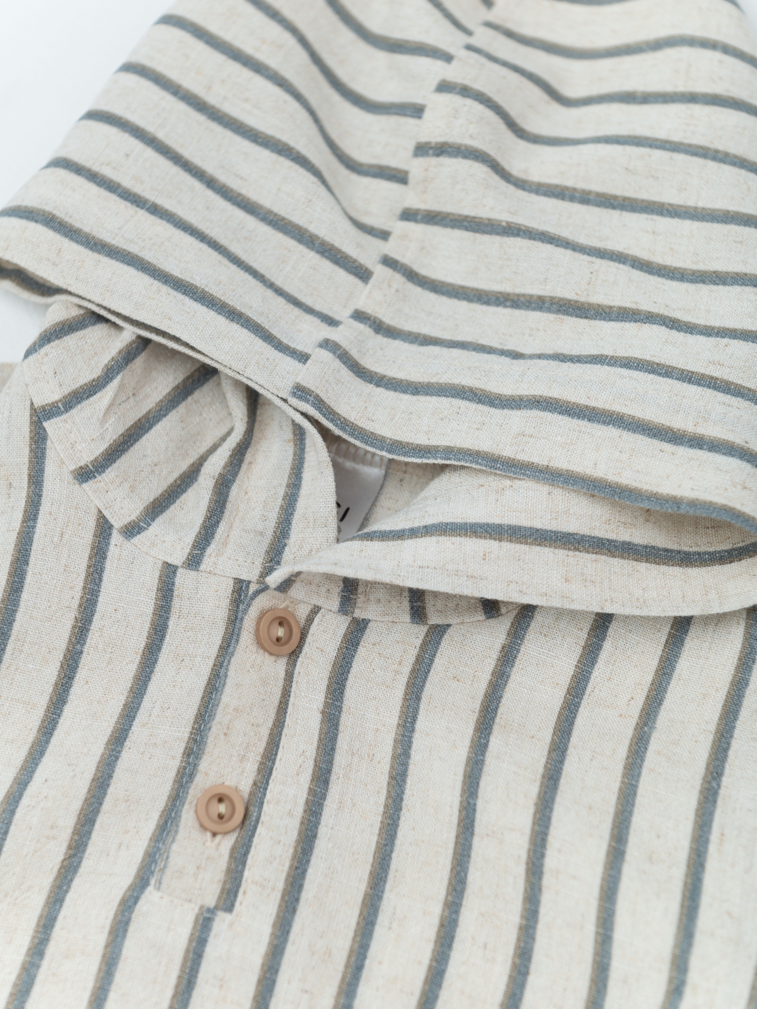 Туника с капюшоном  (116/32, синий/беж)