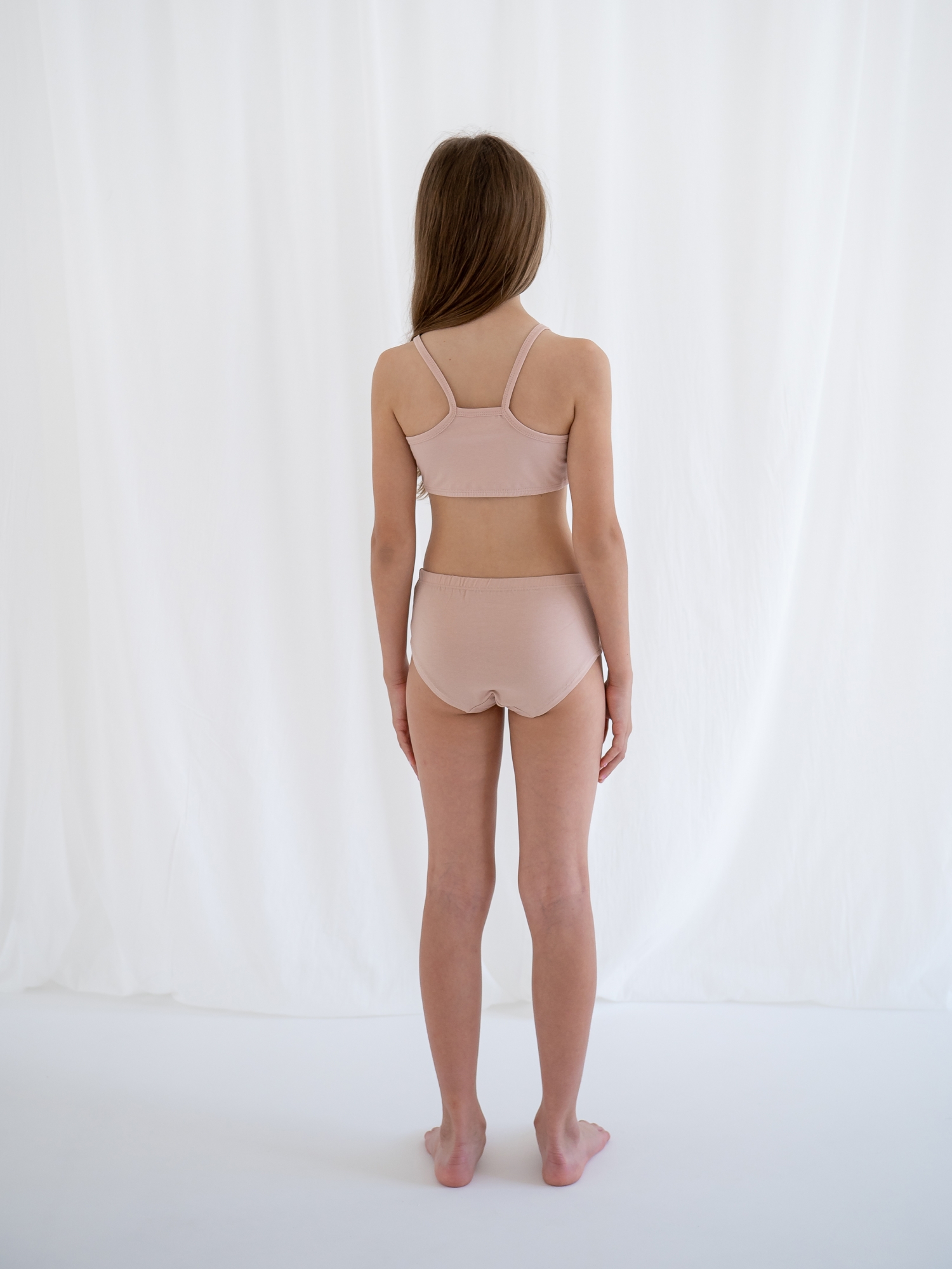 Топ бельевой для девочки (146/36, Бежевый)