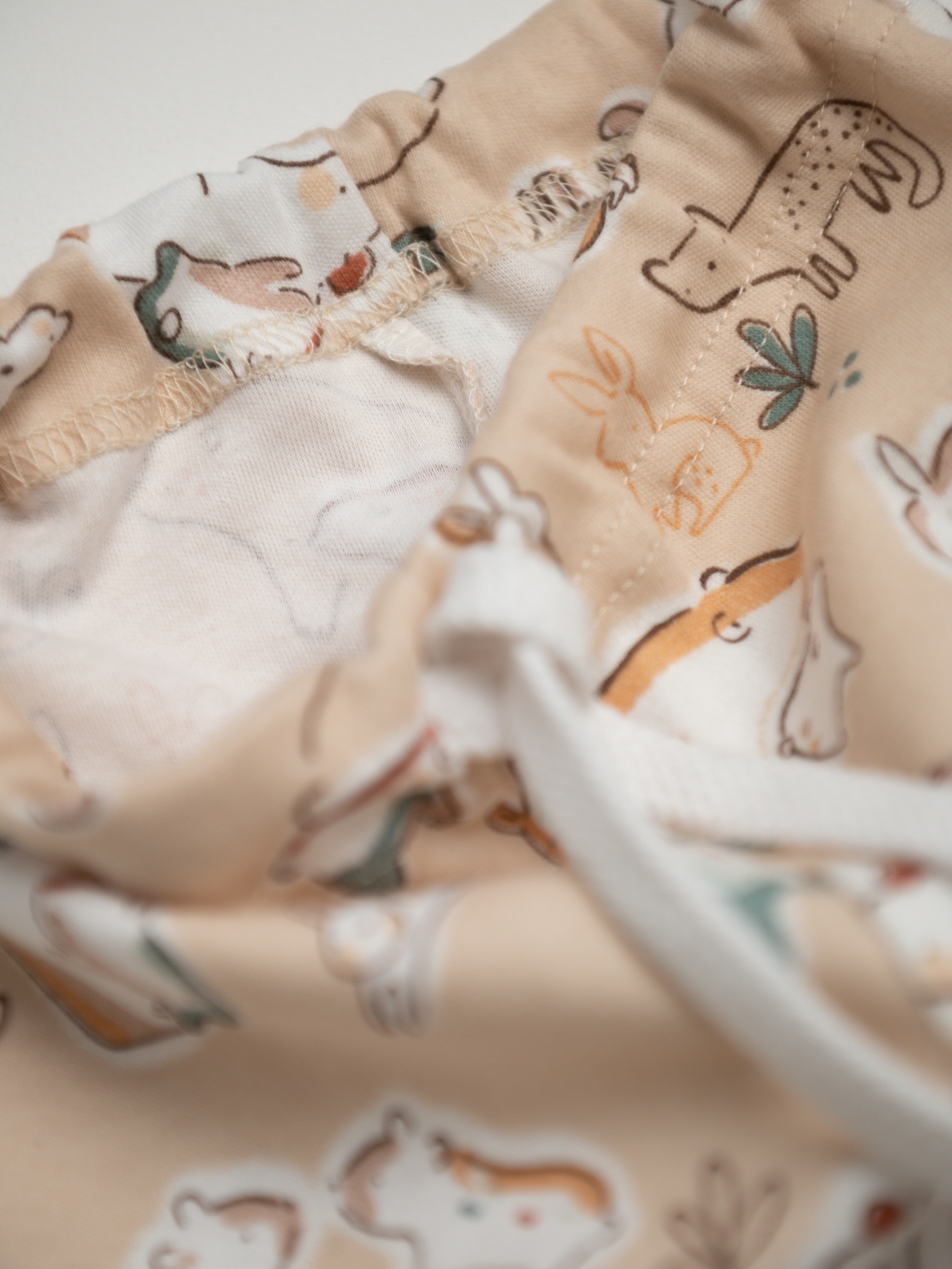 Штанишки для малышей из хлопкого интерлока  (80/24, Бежевый)