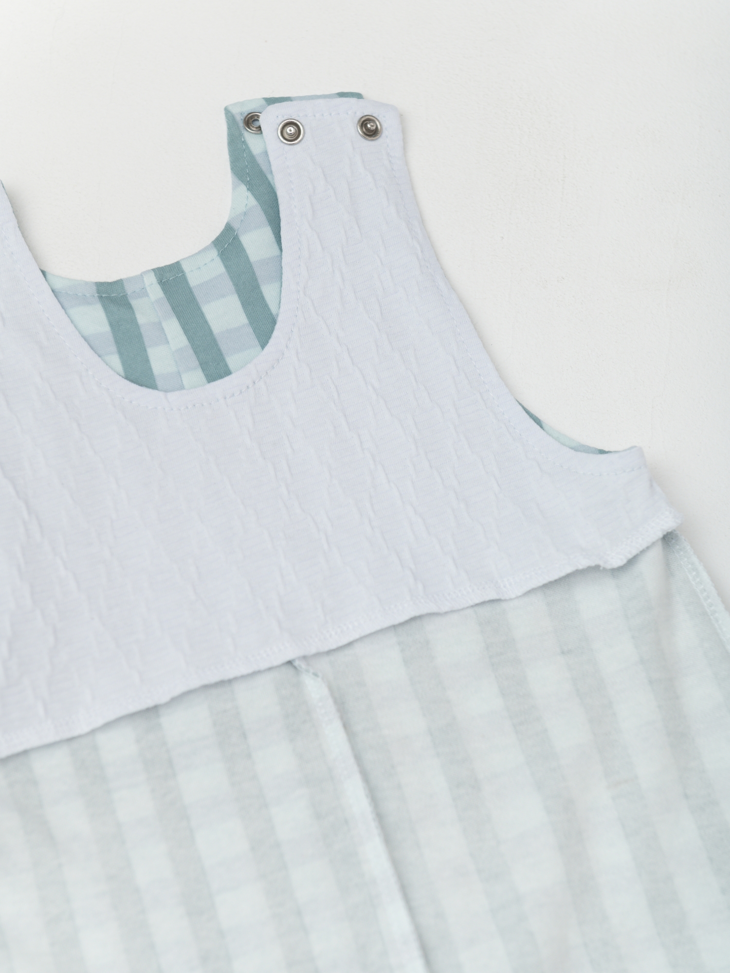 Полукомбинезон 2 шт. комплект (92/28, беж/клетка)