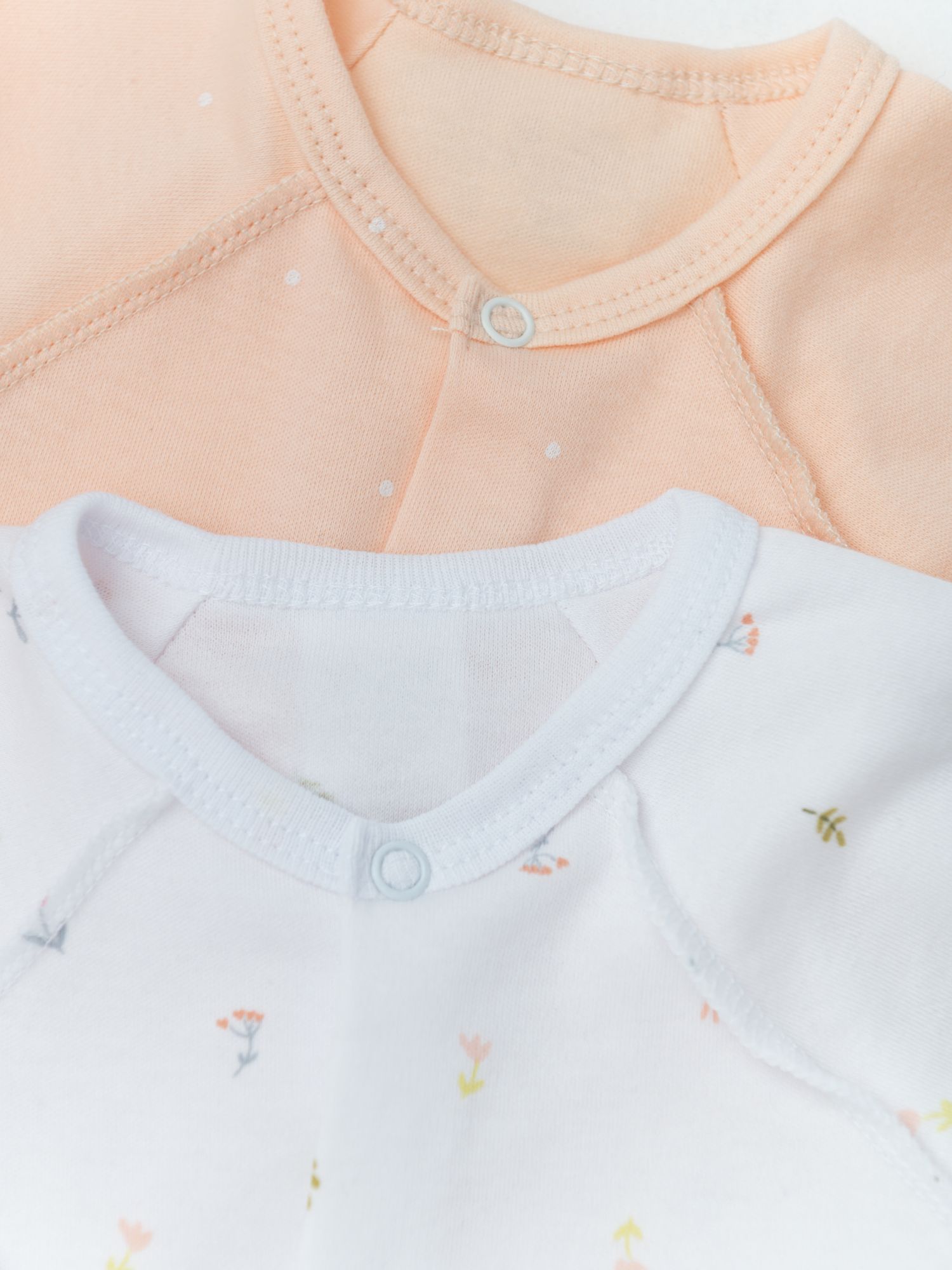 Комбинезон для новорожденных 2 шт. (56/18, бел/персик)