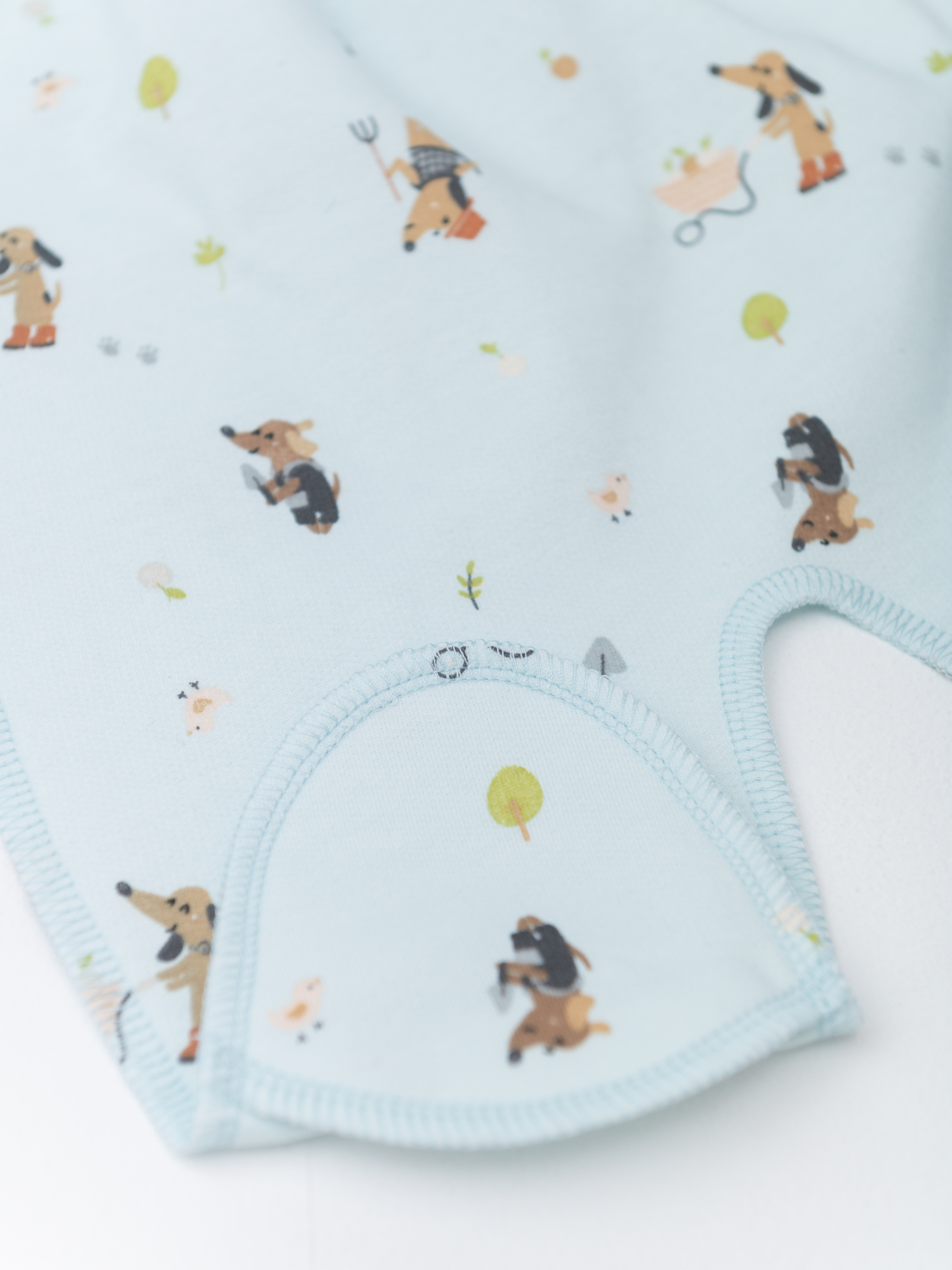 Ползунки со следом утеплённые (62/20, голубой)