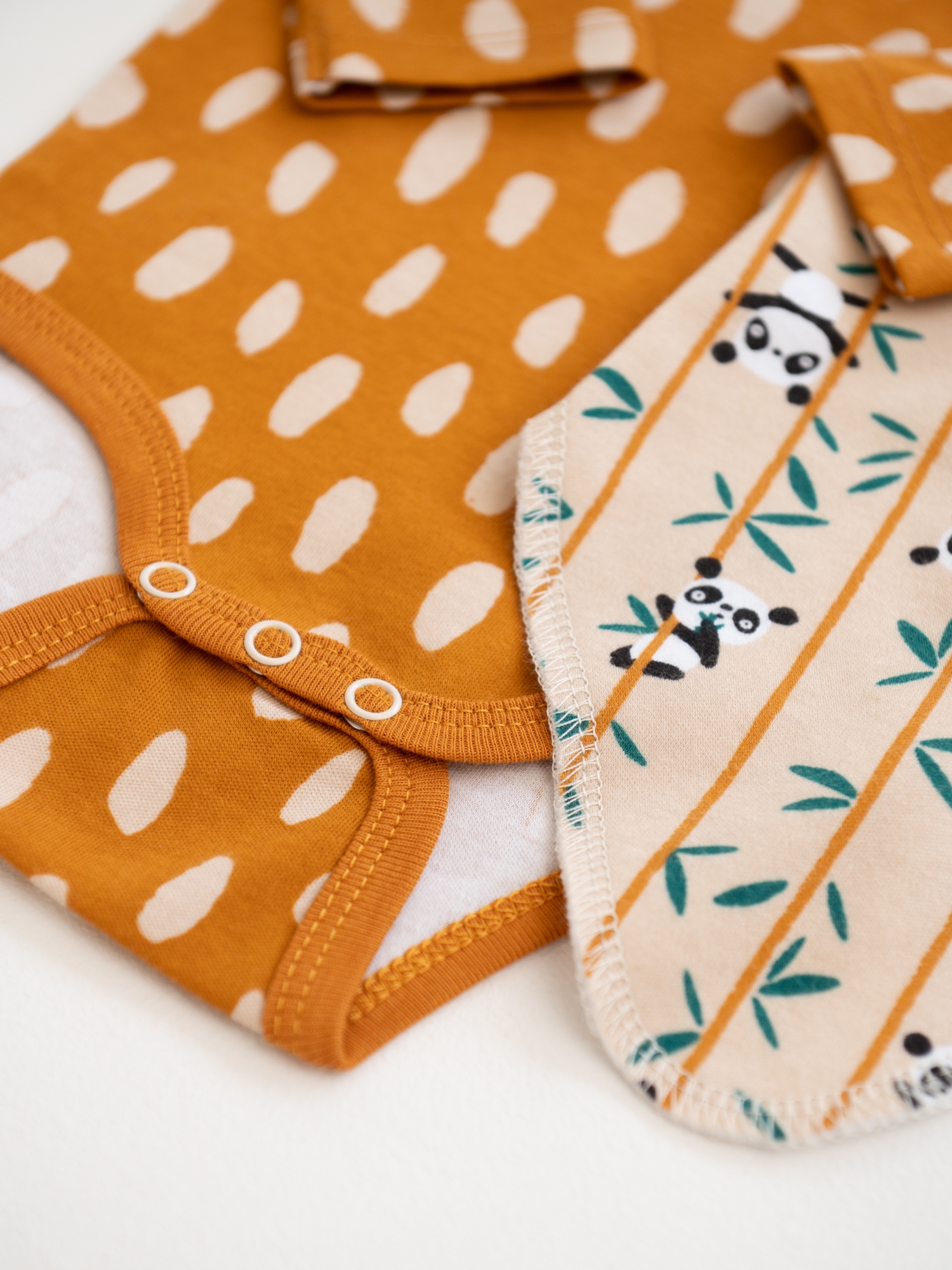 Боди и слюнявчик комплект для малыша (62/20, Коричневый)