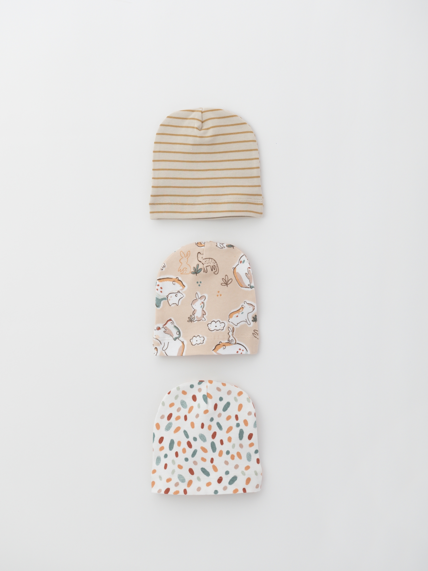 Шапка ясельная (44, Бежевый/Желтый)