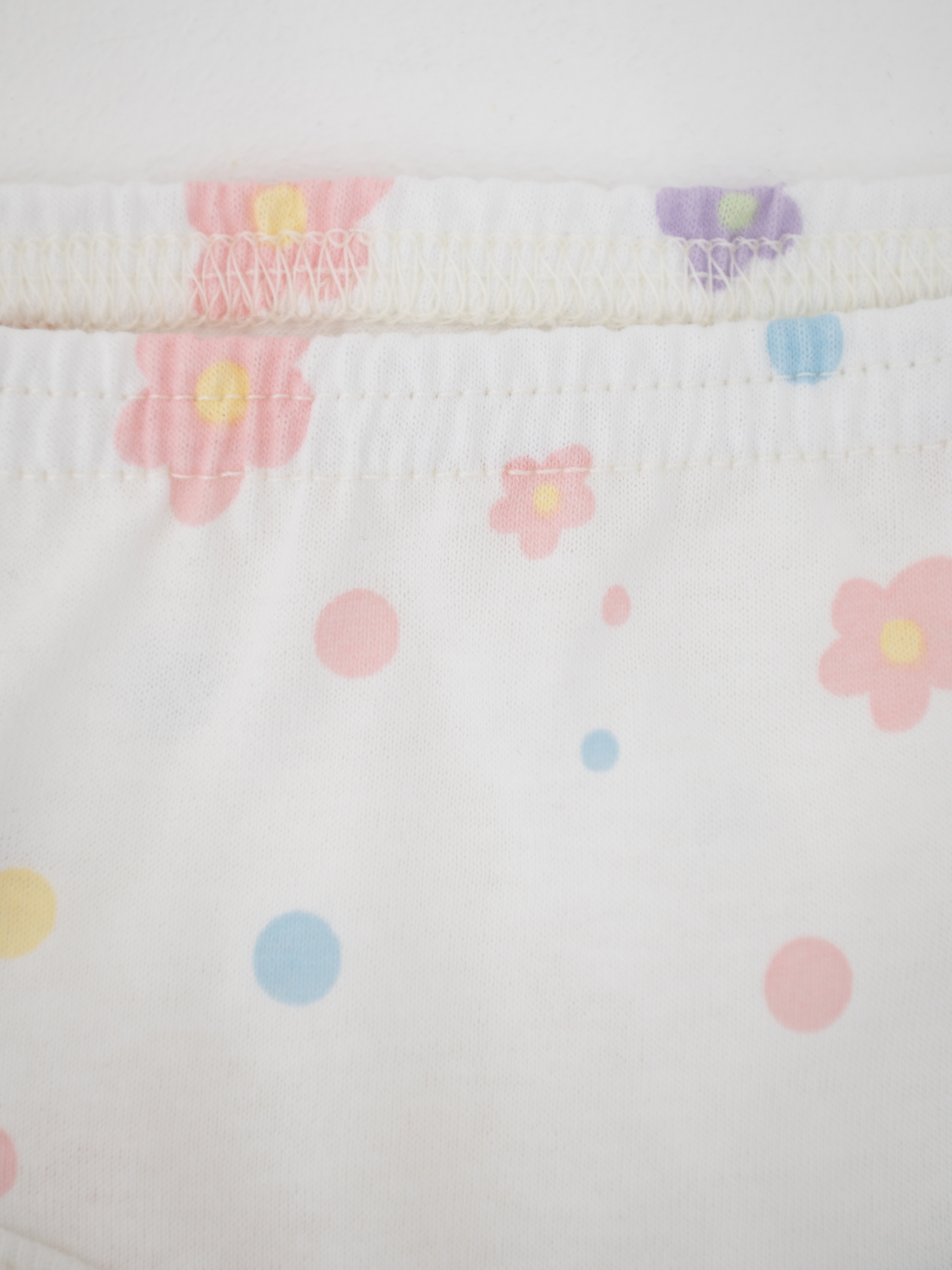 Трусы для девочки хлопковые (122/32, Белый/цветочек)